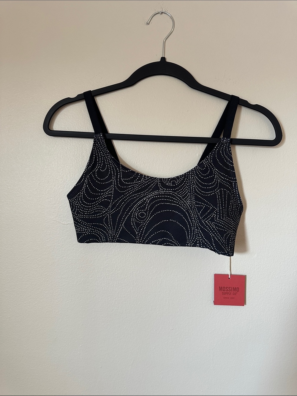 Mossimo Supply Co. Black Bralette with Dotted Swirl Design